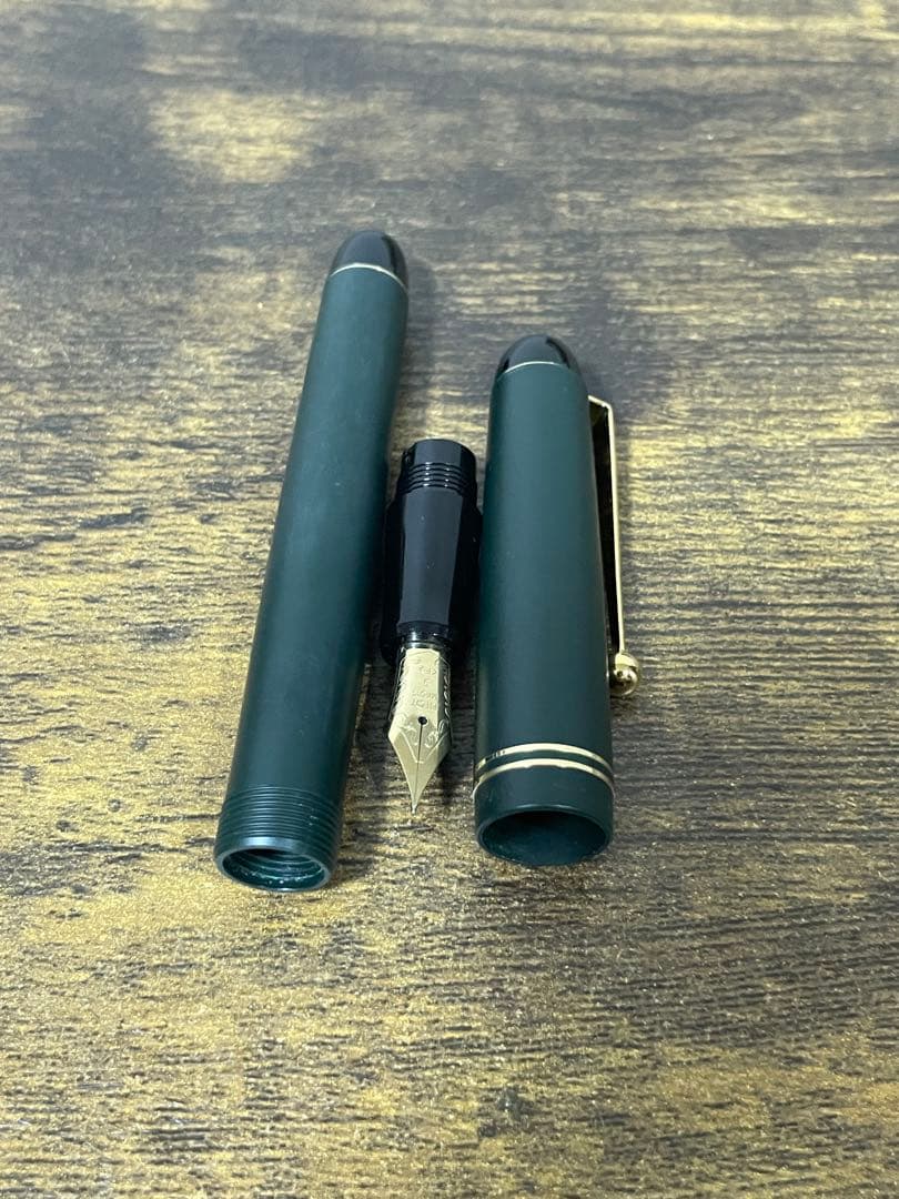 新品未使用　マットグリーン　カスタム　67 字幅F 万年筆　パイロット　ケース付