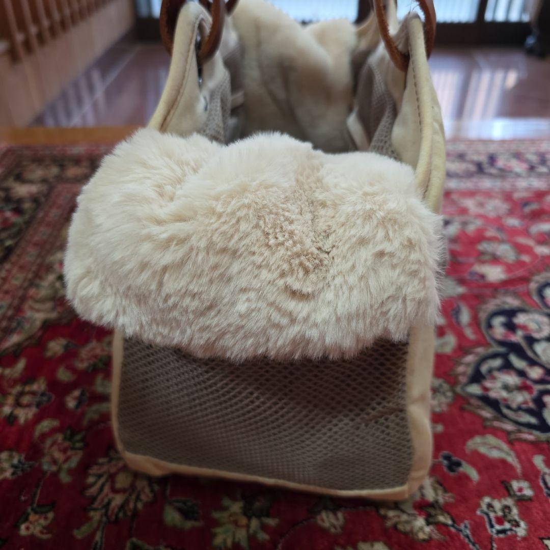 ✨希少✨LA発Louisdog高級ペットキャリーバッグ ファー取り外し可軽量通気