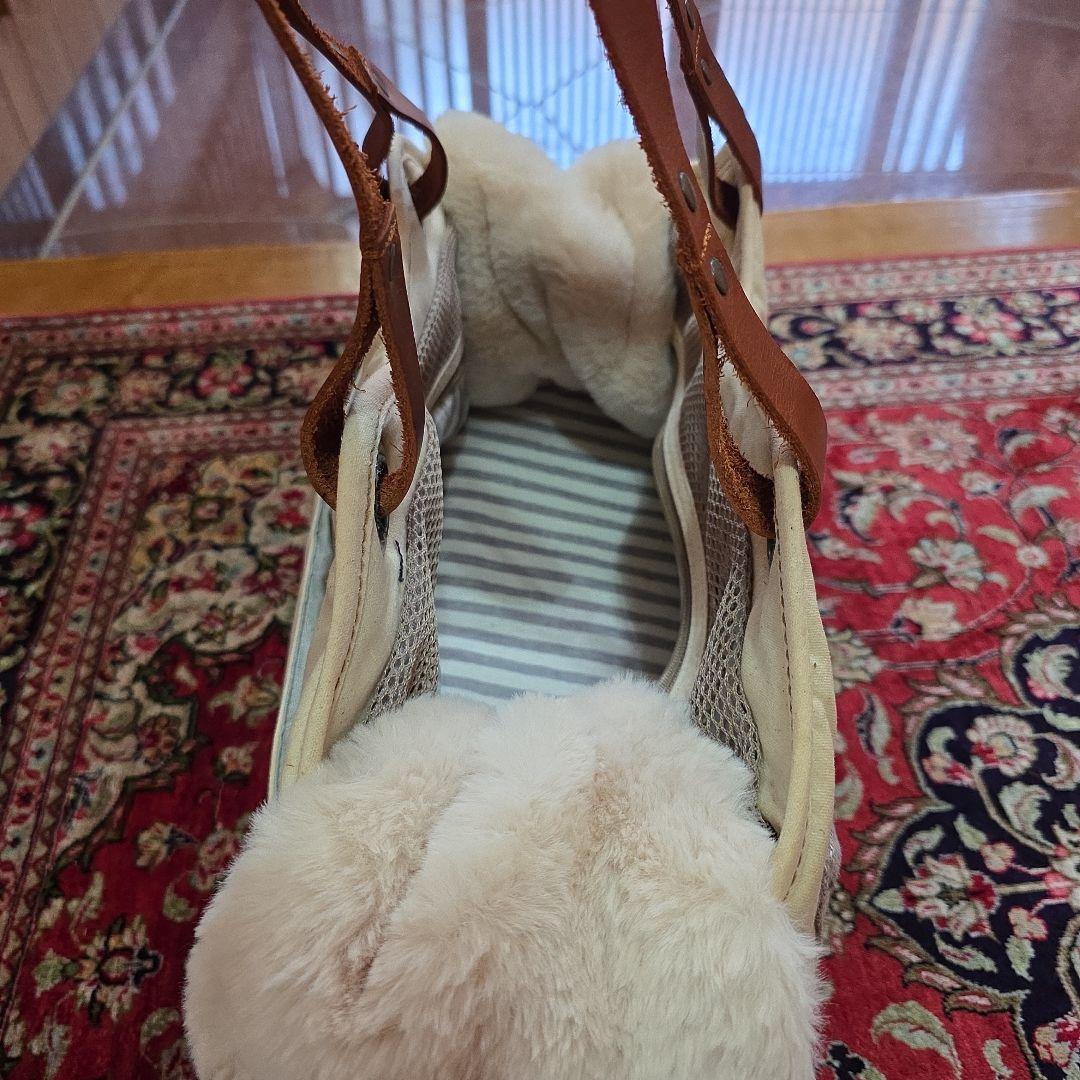 ✨希少✨LA発Louisdog高級ペットキャリーバッグ ファー取り外し可軽量通気