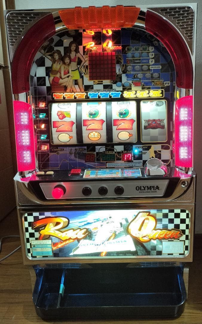 【パチスロ実機】オリンピア★レースクイーン【不要機付】４号機・レア・人気台