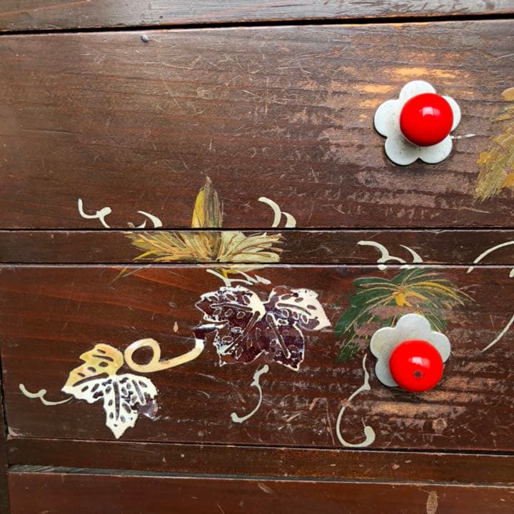 ■昭和レトロ■木製 裁縫箱 針箱 ② ◆ 当時物