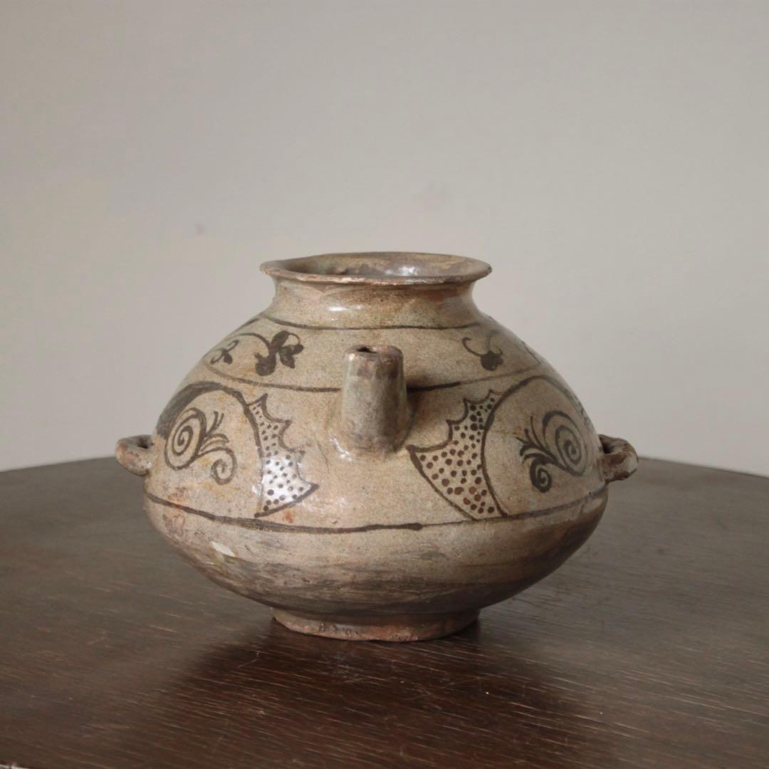 鉄絵 刷毛目 祭器形 片口 水注 古美術 朝鮮美術 古道具 アンティーク