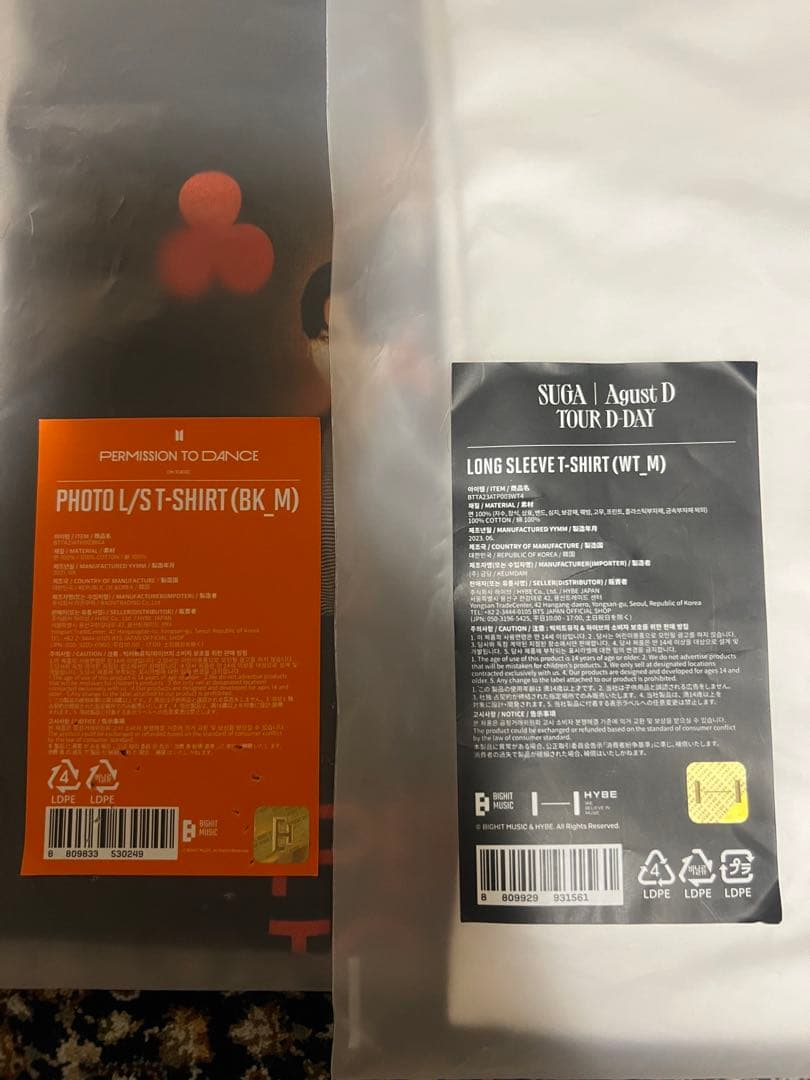 bts 公式グッズ　ロンT ライブグッズ