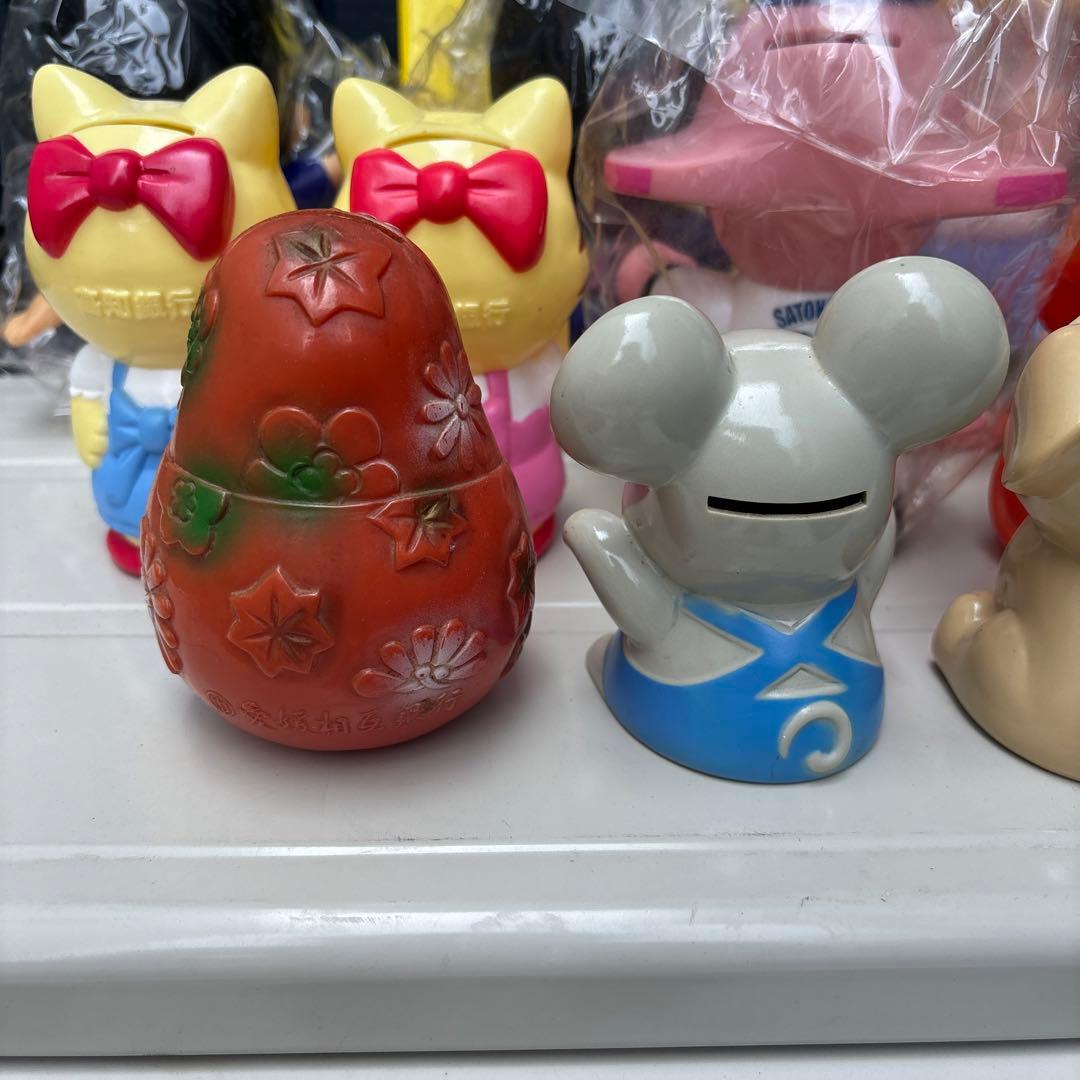 昭和レトロ 希少 レア ソフビ 貯金箱 セット 銀行  JA 12個 セット