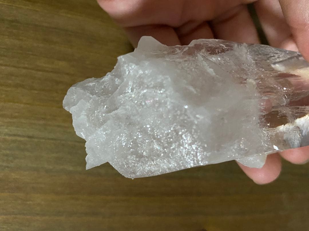 天然石　コロンビア　レムリアン　原石　ポイント　アイリス　虹多数　水晶　クォーツ