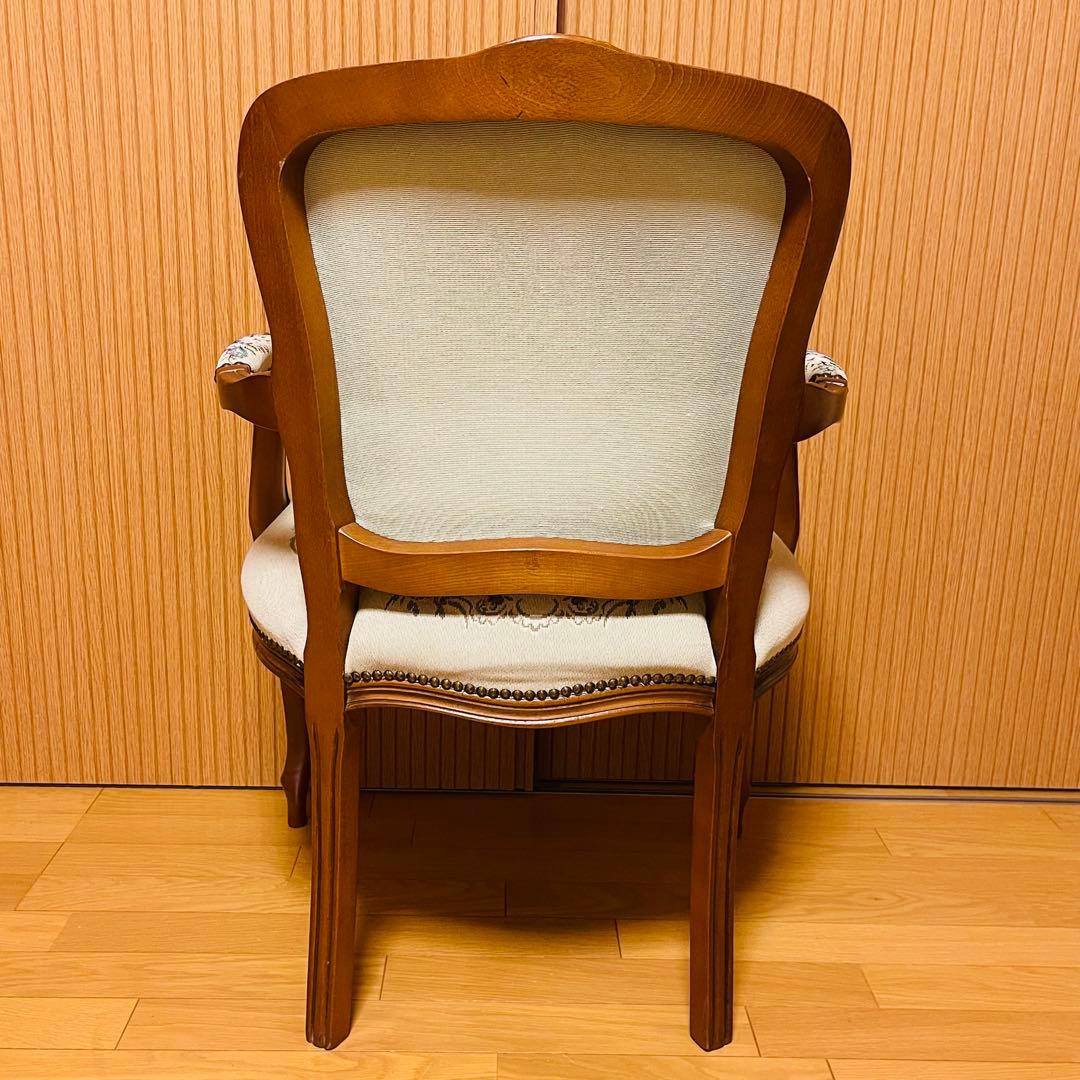 【美品】仏フランス アンティーク家具 プチポワン アームチェア ゴブラン織り