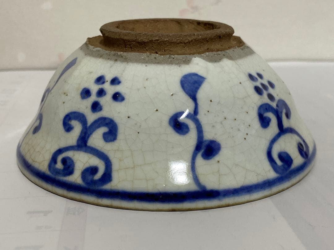 ♦呉須染付 八角面取り 蓋物碗 茶道具 懐石用 古美術品 明治時代 江戸？骨董品