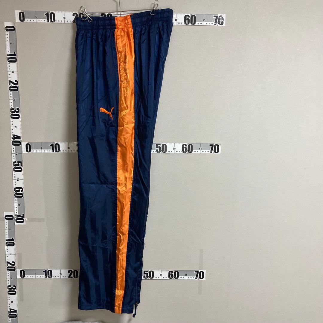 プーマ PUMA ナイロンジャケット 上下セット 紺色 ネイビー O オレンジ