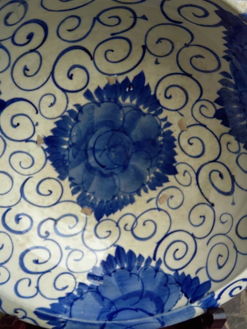 江戸、明治時代の深鉢特大　直径32センチ