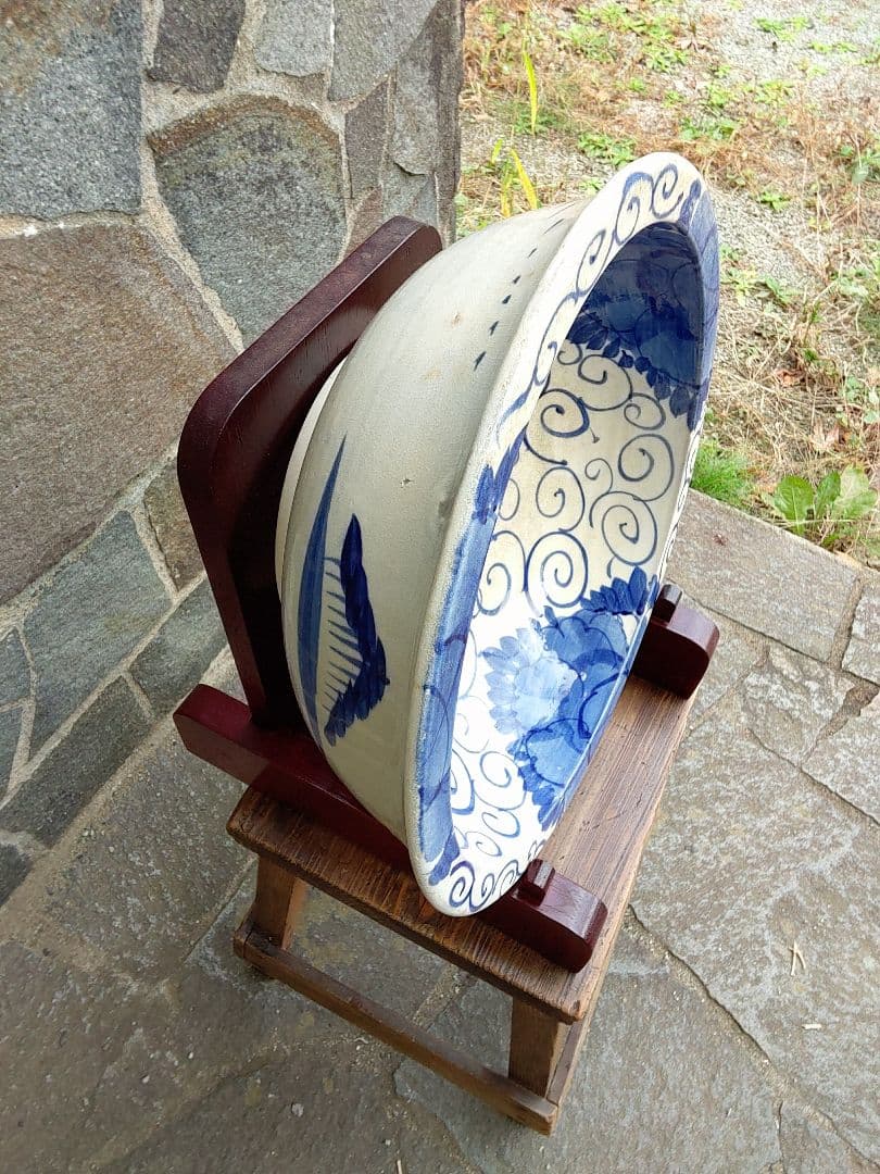 江戸、明治時代の深鉢特大　直径32センチ