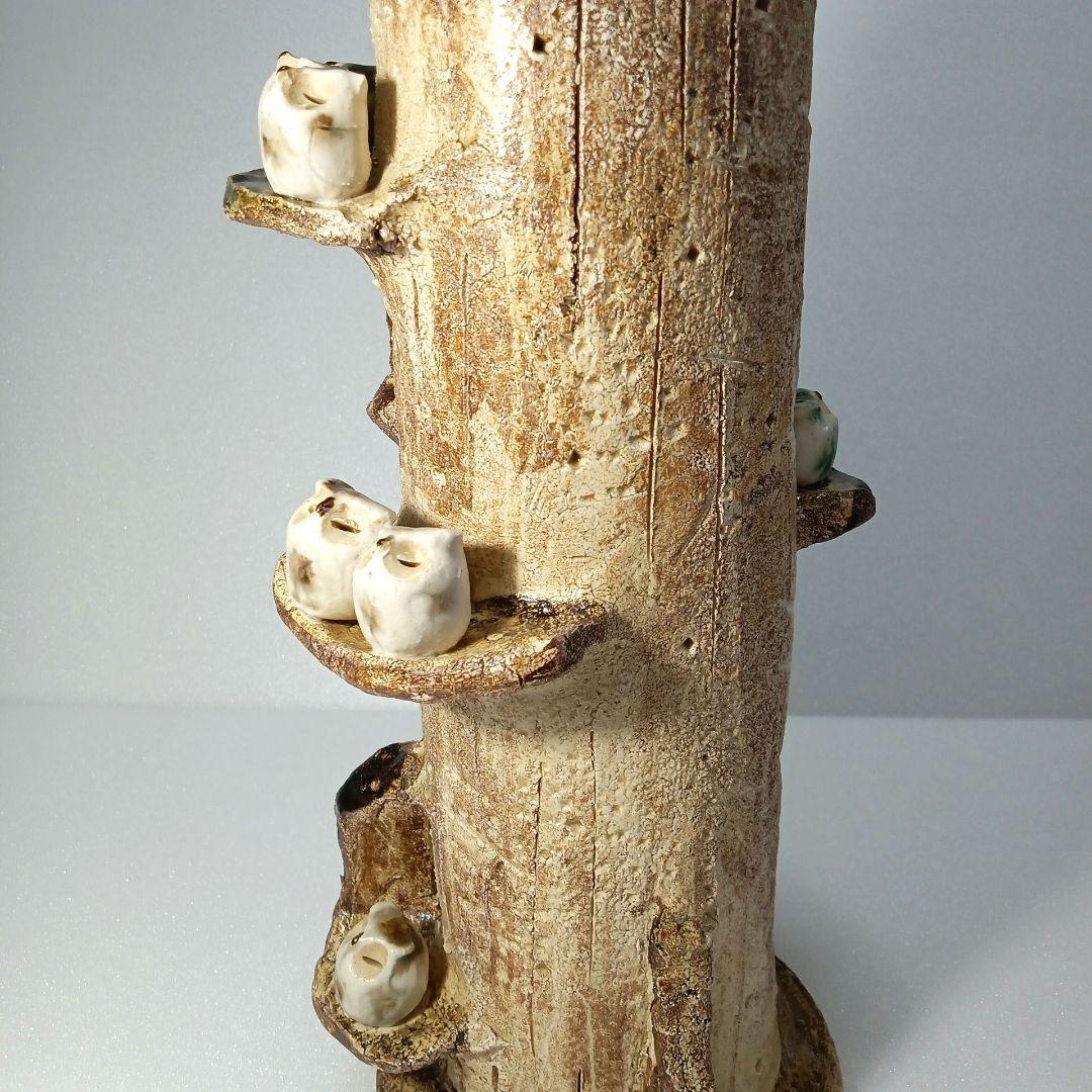 幸福 の 鳥 フクロウ タワー 縁起物 花入