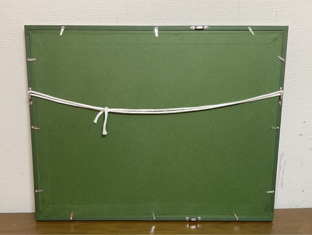 油彩画　「　フランスの街並み　」　額付