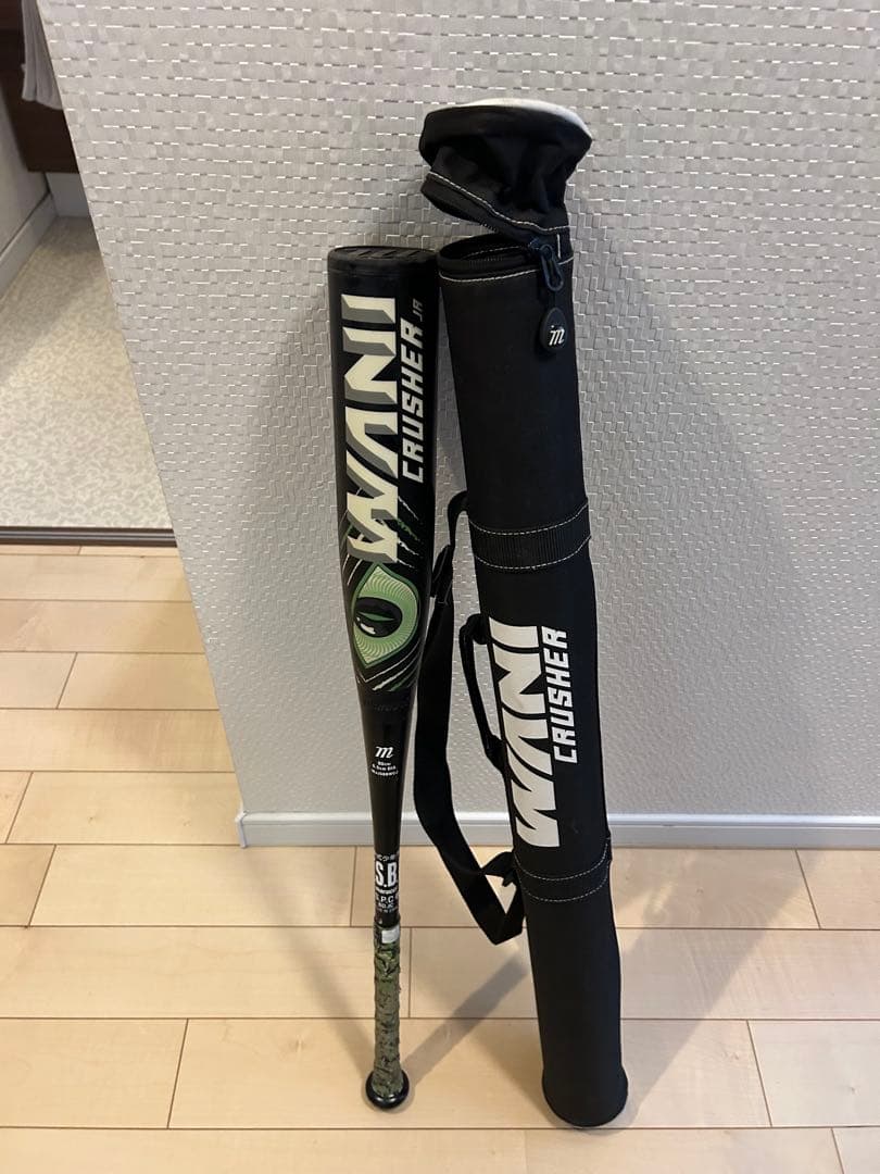 ワニクラッシャー　少年用軟式バット 黒/緑　80㎝　610g