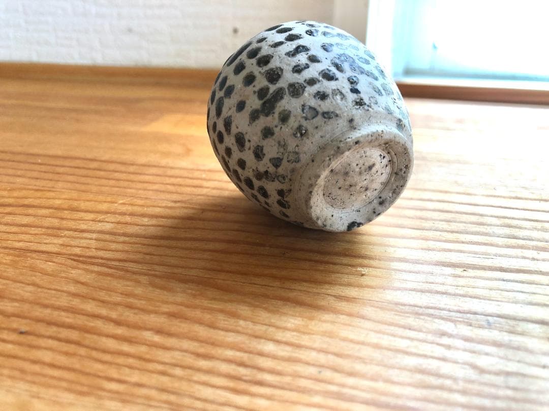 【タイ・骨董】宋胡録（スンコロク）白釉斑紋 小壺（1301年~1600年）