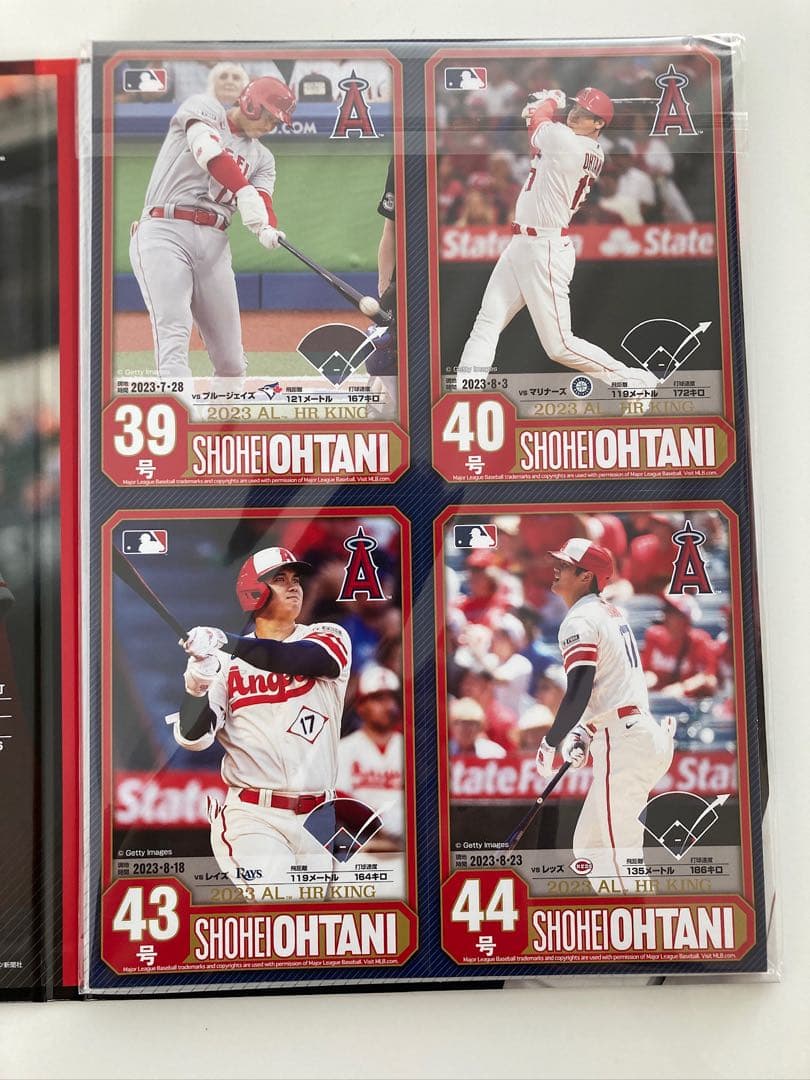 MLB公式　大谷翔平ポストカード44枚&プレミアム箔押しホルダー　切手は含まない