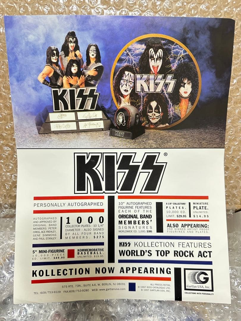 超希少サイン入りKISS Rockers &Rulersコレクターズプレート絵皿