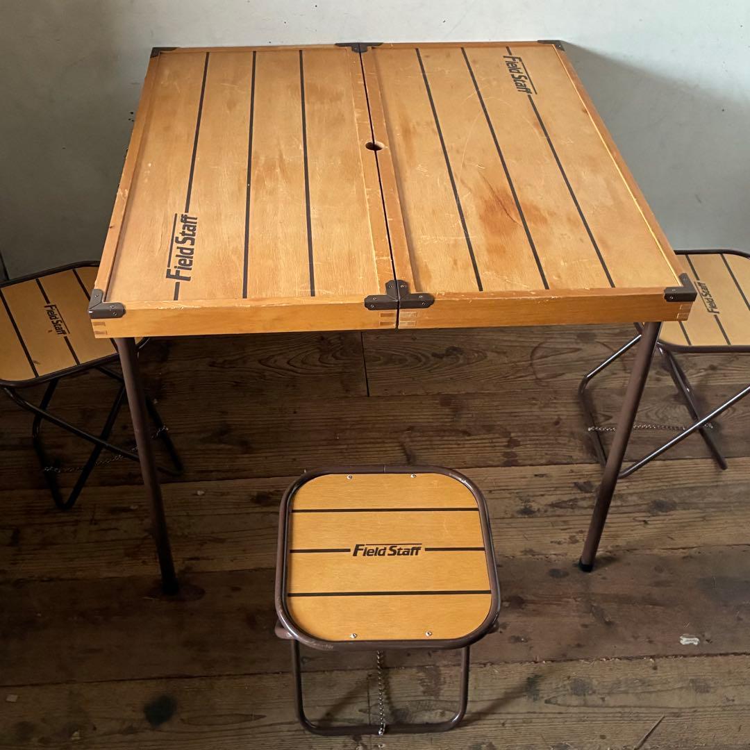 ヴィンテージ アウトドア テーブル チェア セット 折り畳み