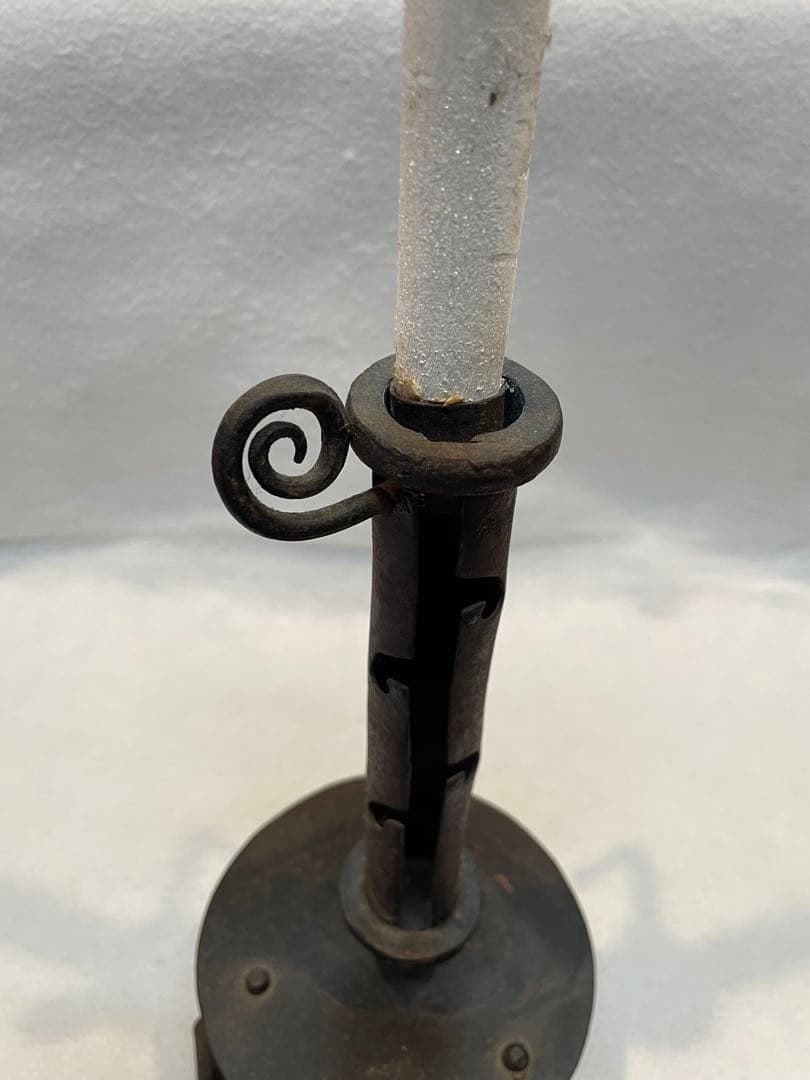 自在燭台（五段高さ調節可能）和蝋燭　燭台