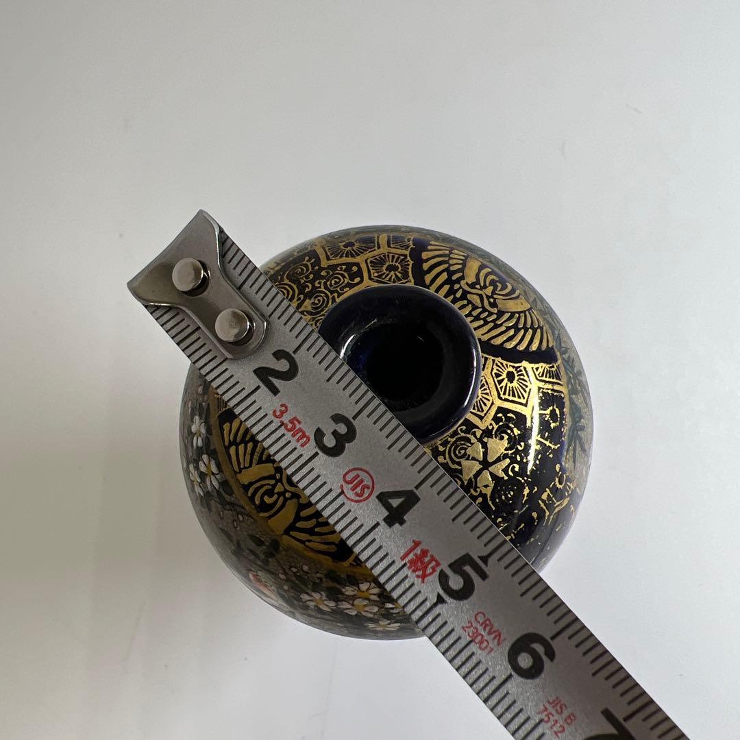 明治極上工芸　京薩摩錦光山花入　高さ9.5㎝　東Y7-0819⭐︎2F