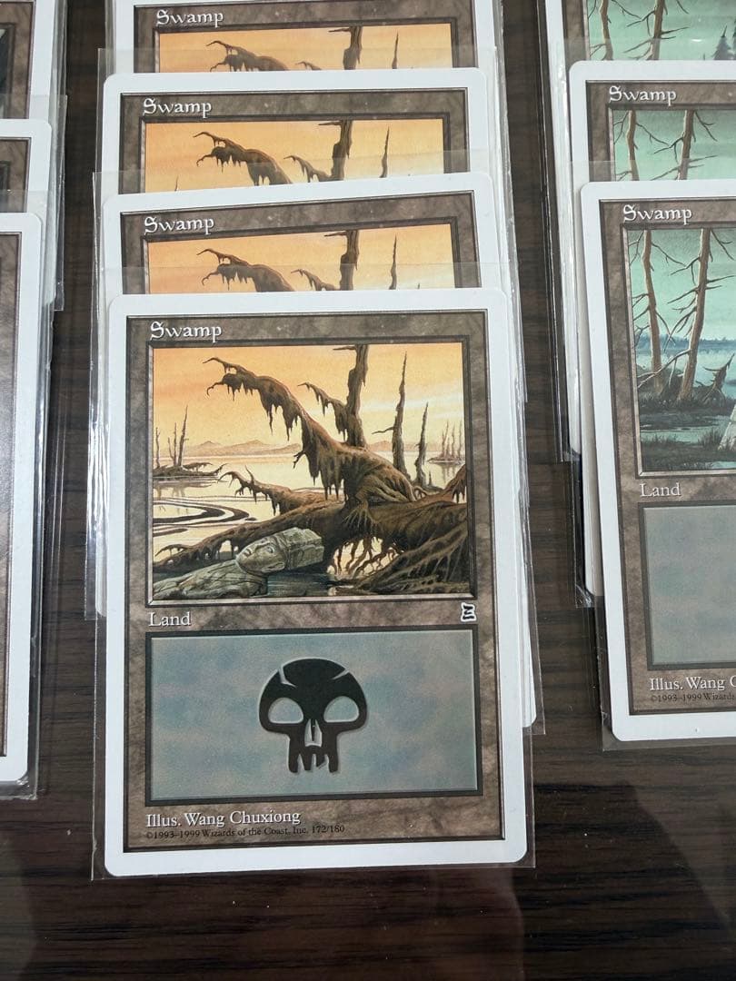 mtg ptk ポータル三国志　基本土地　英語版　沼　島 　森　山　平地　63枚