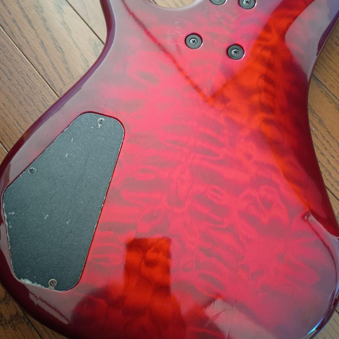 キルトメイプル　FERNANDES エレキベース レッド