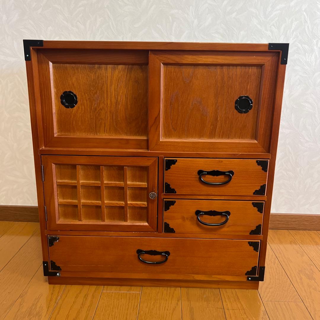 小箪笥 民芸家具 和家具 からくり箪笥 レトロ 戸棚 引き出し