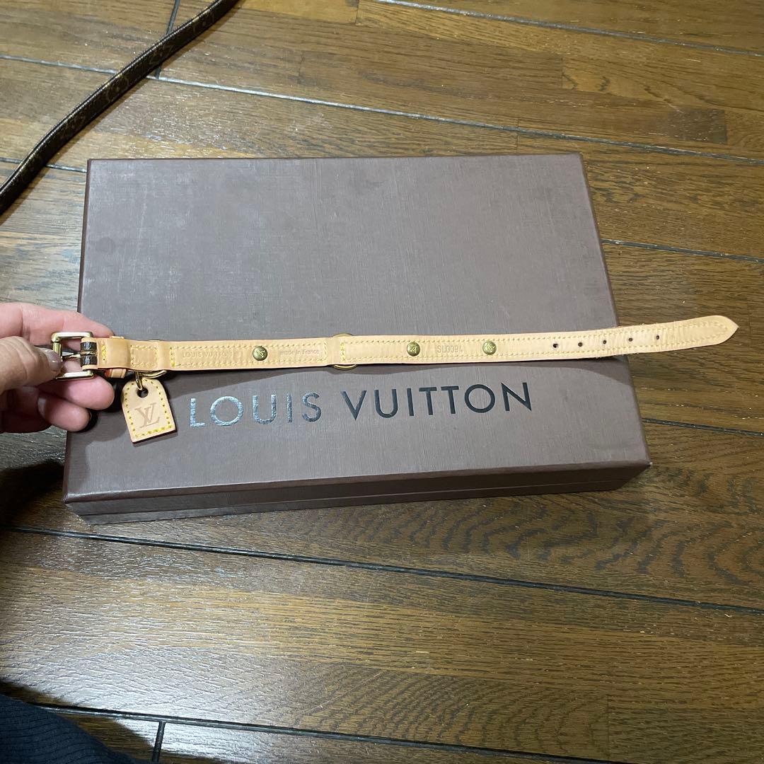 ルイヴィトン★美品ペットリードと首輪セット★モノグラム★小型犬XS