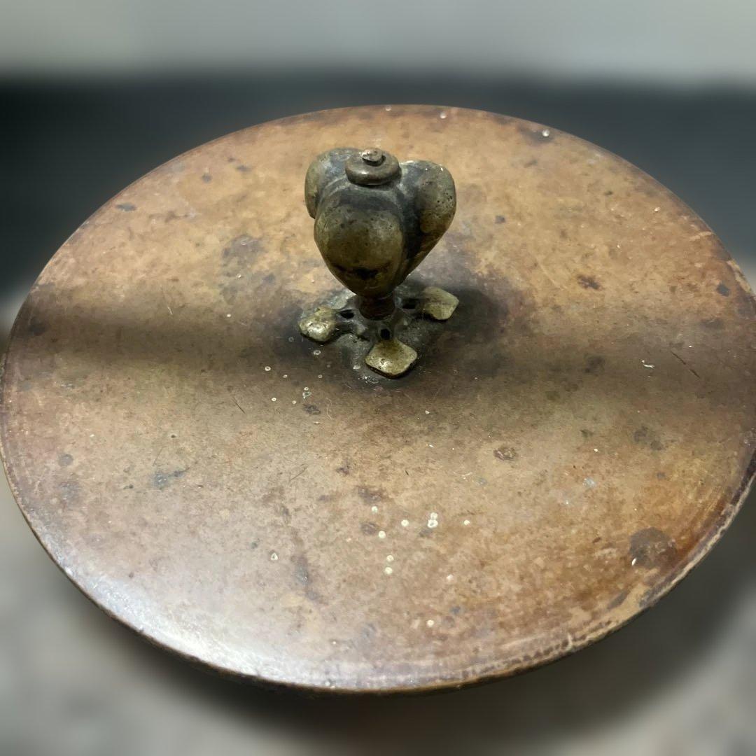 (2-44)龍文堂 鉄瓶 銅製蓋 骨董品