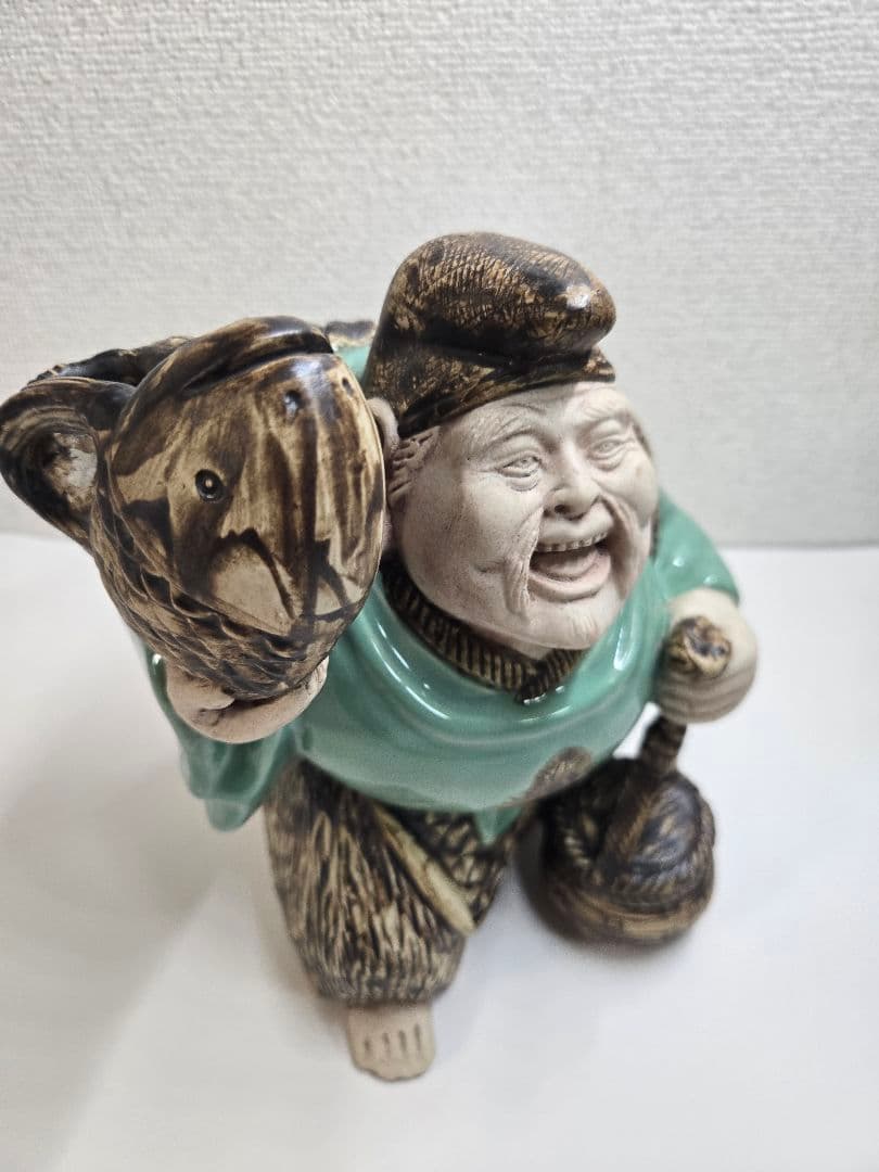 鯛持恵比寿　美術工芸　青磁　陶磁器　最終値下げ