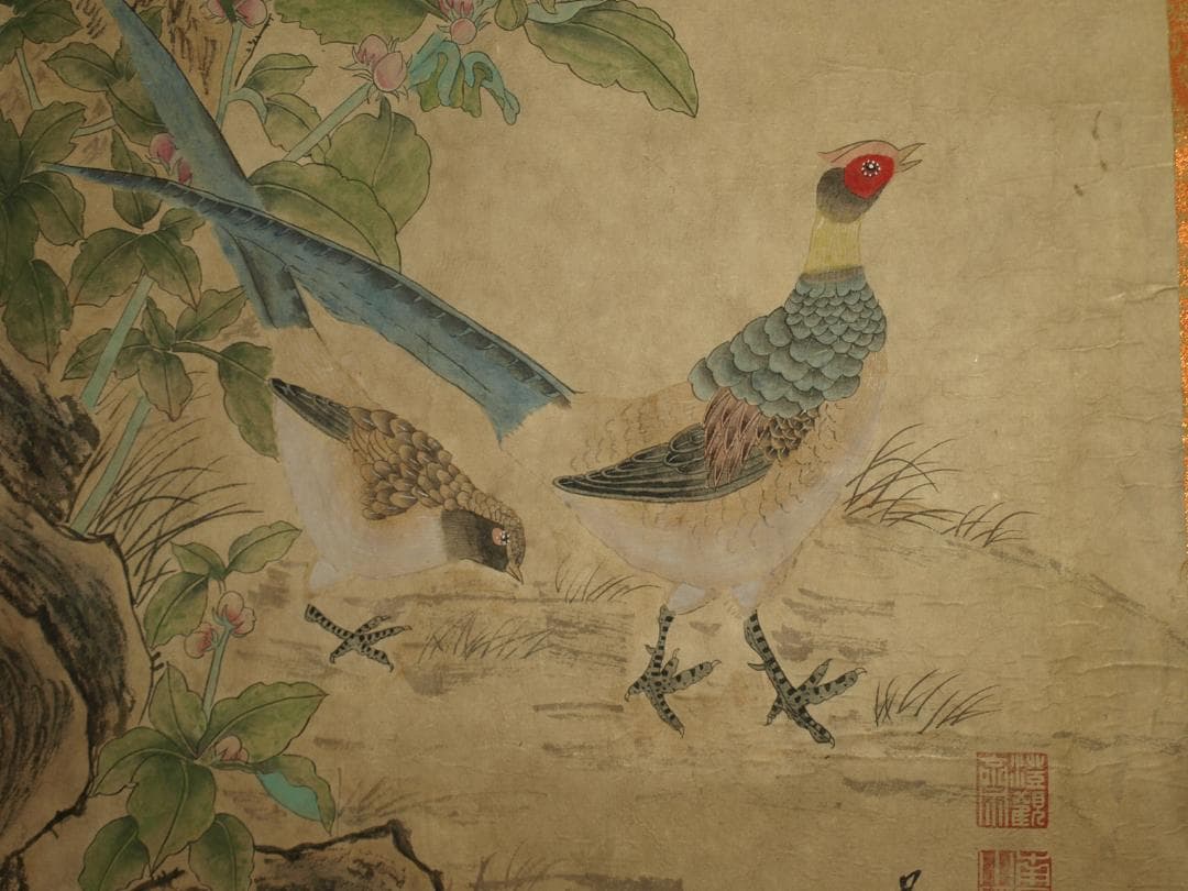 【骨董掛け軸】人物図 中国　五代 肉筆保證 　掛け軸BD314A12-2