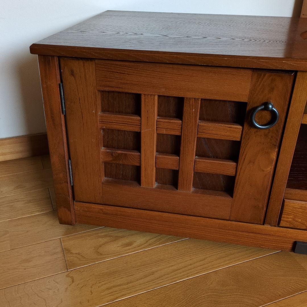 ポットワゴン　お座敷ワゴン　キャスター付　天然木　引き出し収納　電源コードあり