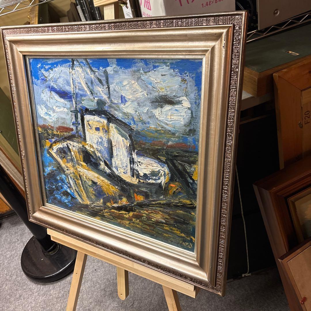 絵画　額縁　油彩画　F10 ガラス