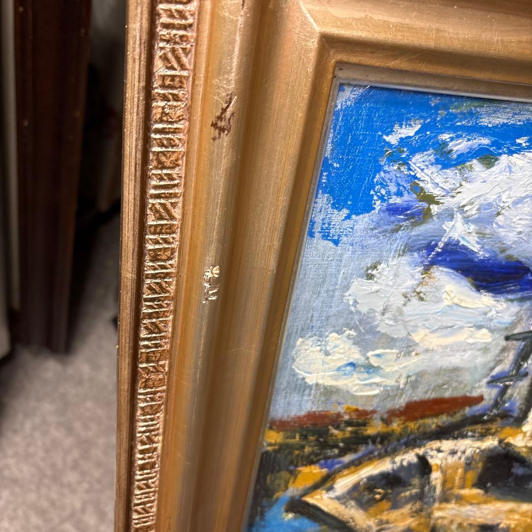 絵画　額縁　油彩画　F10 ガラス