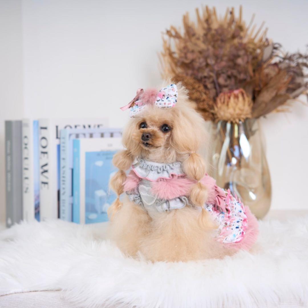 マルベル 犬服 FluffyTweedOnepiece ツイード ワンピ ファー