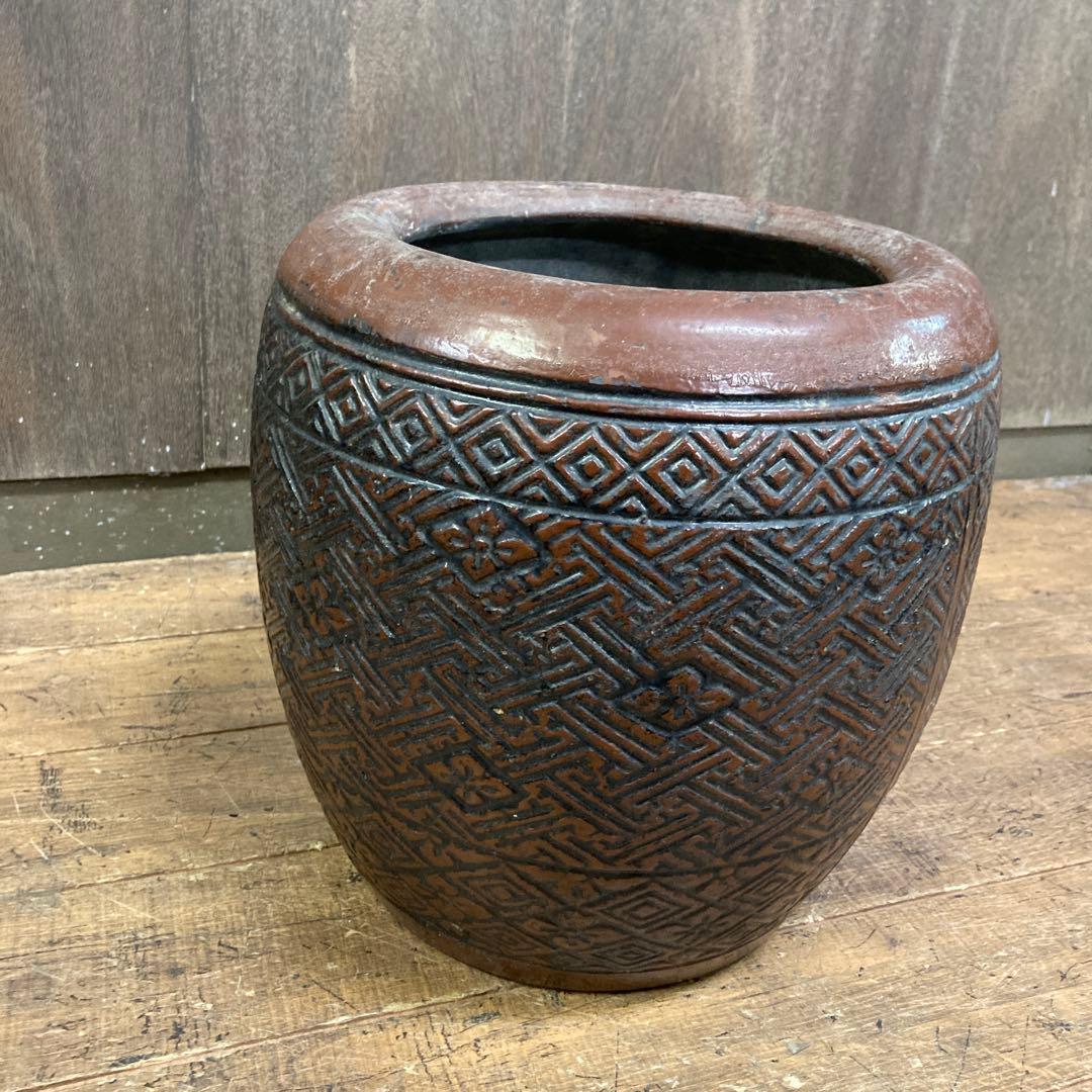 E4 火鉢 ひばち 古民具 古道具 骨董 骨董品 アンティーク ヴィンテージ