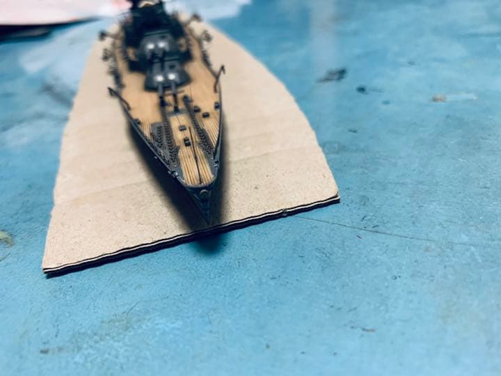 戦艦長門 (湾曲煙突) 1/700 完成品