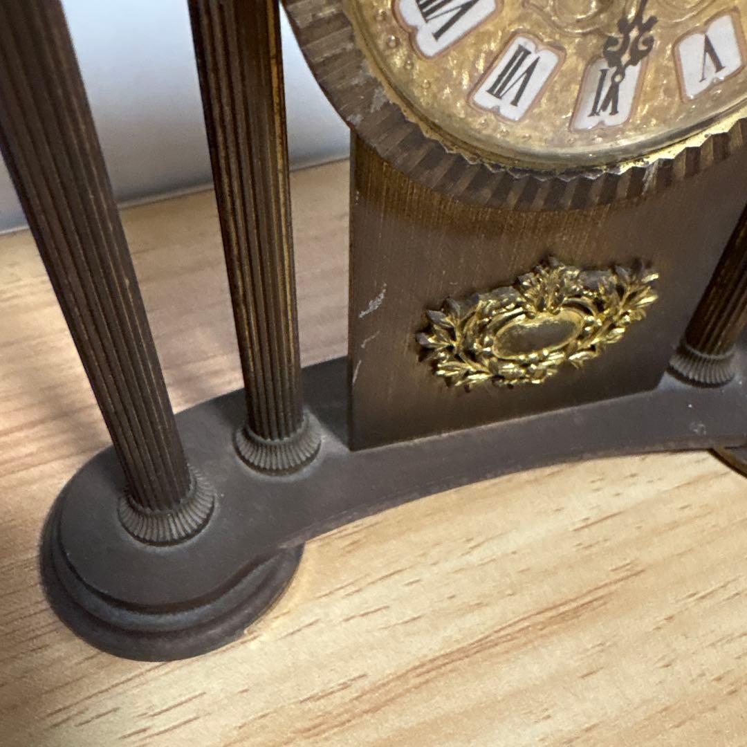 ヴィンテージ真鍮のテーブルクロック