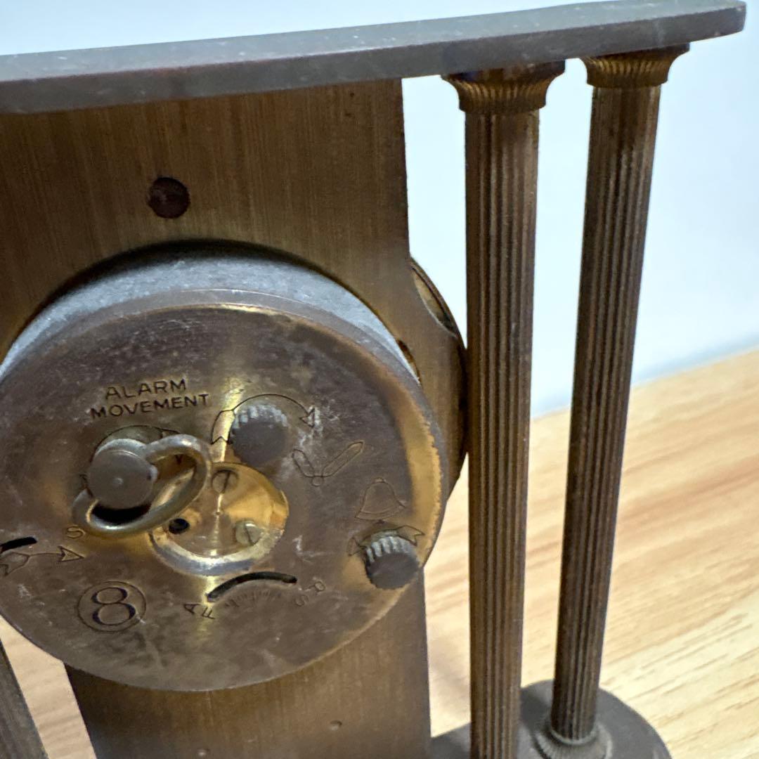 ヴィンテージ真鍮のテーブルクロック