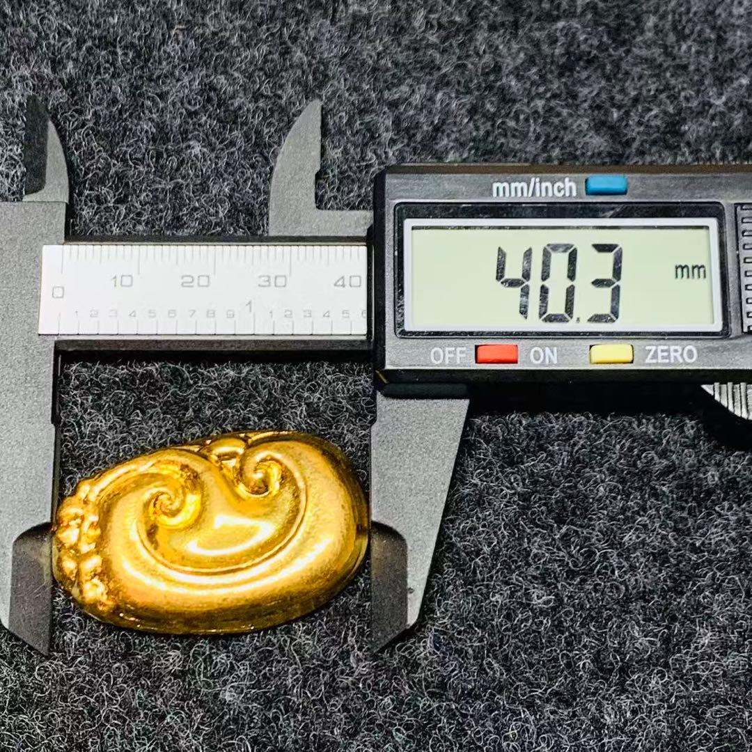 極美品 希少 中国 大清金庫 雲の金元宝 金貨 御賜足金 金塊 足金 元寶 骨董