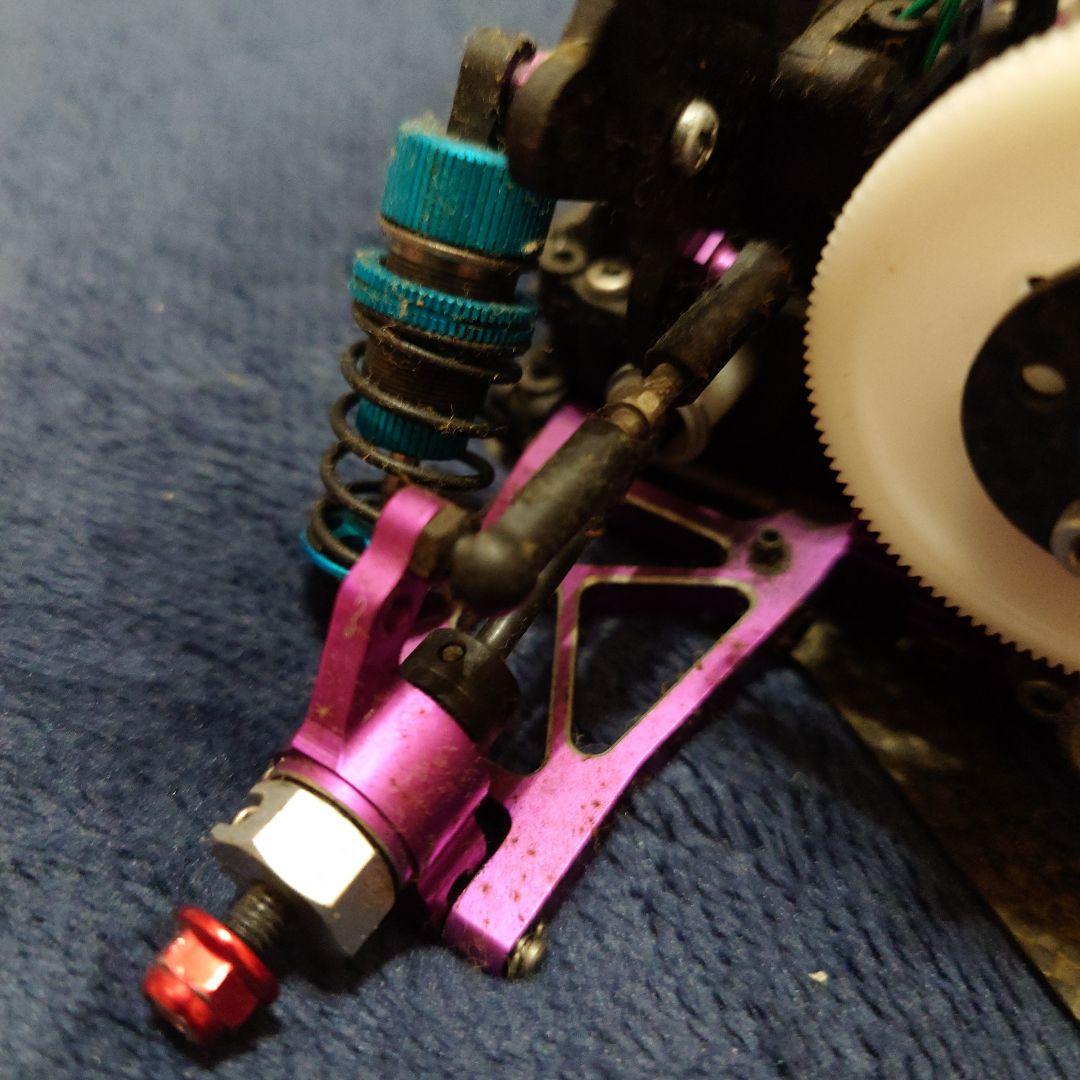 ラジコンドリフト　シャーシ改フルバージョン　電動ラジコンカー ブラック/パープル