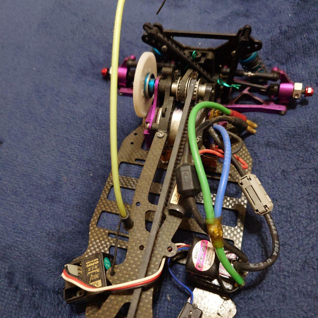 ラジコンドリフト　シャーシ改フルバージョン　電動ラジコンカー ブラック/パープル