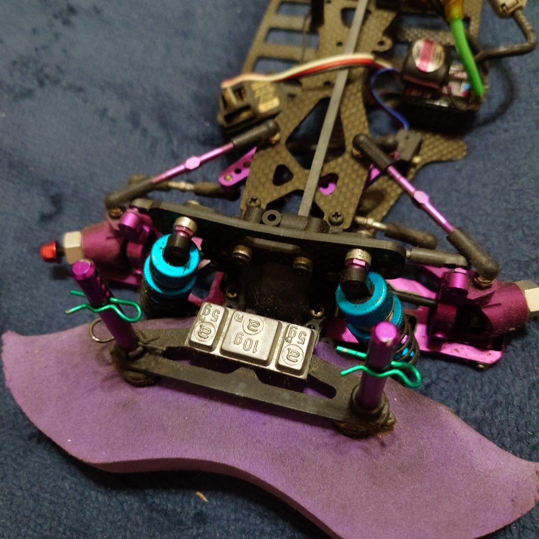 ラジコンドリフト　シャーシ改フルバージョン　電動ラジコンカー ブラック/パープル