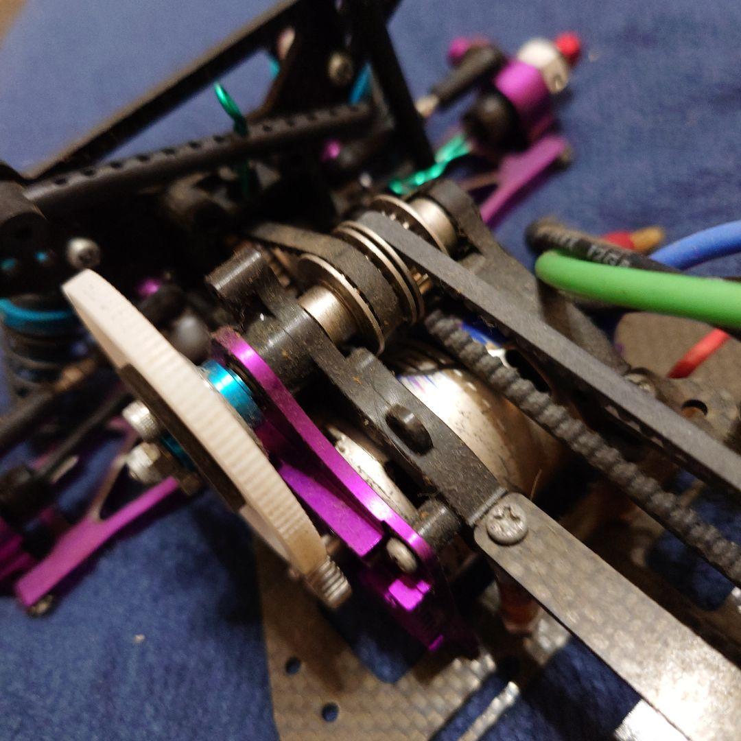 ラジコンドリフト　シャーシ改フルバージョン　電動ラジコンカー ブラック/パープル