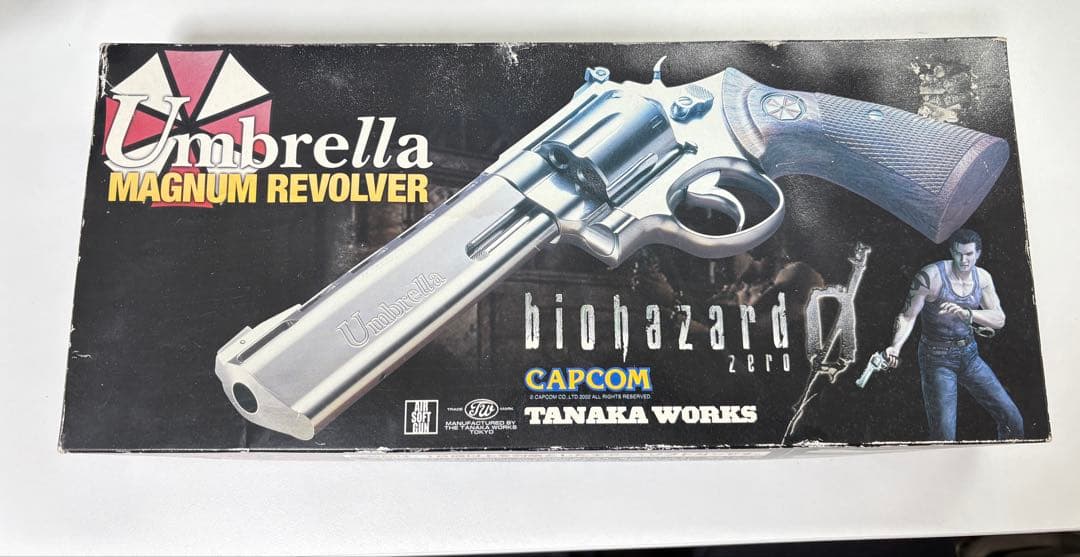 タナカワークス アンブレラ マグナムリボルバーガスガン バイオハザード 木製
