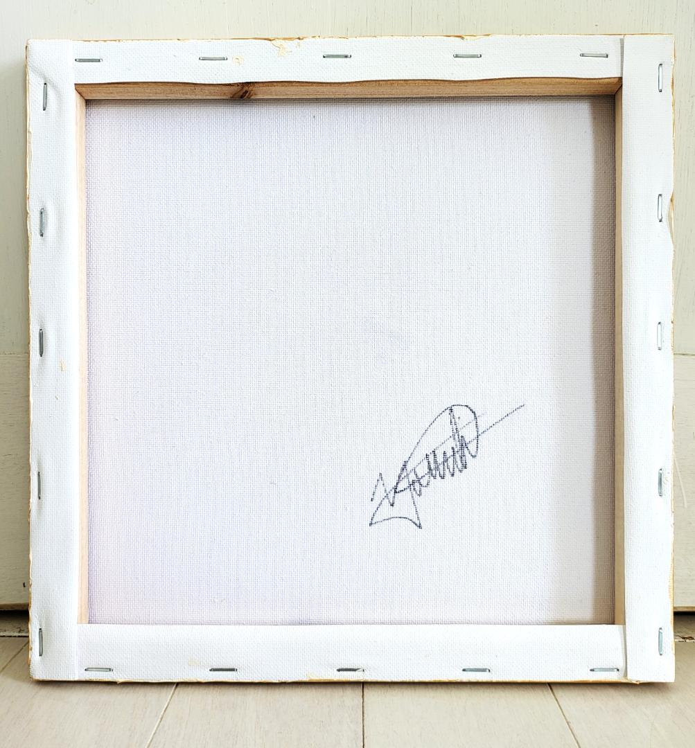 再生-銀 / テクスチャー キャンバス 26×26㎝ 原画 モダン 現代アート