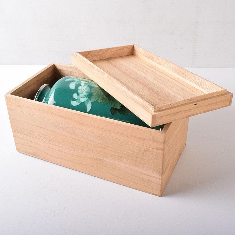 七宝焼　諸官庁御用達　野口製作所　花文　花瓶　共箱　M　R8356