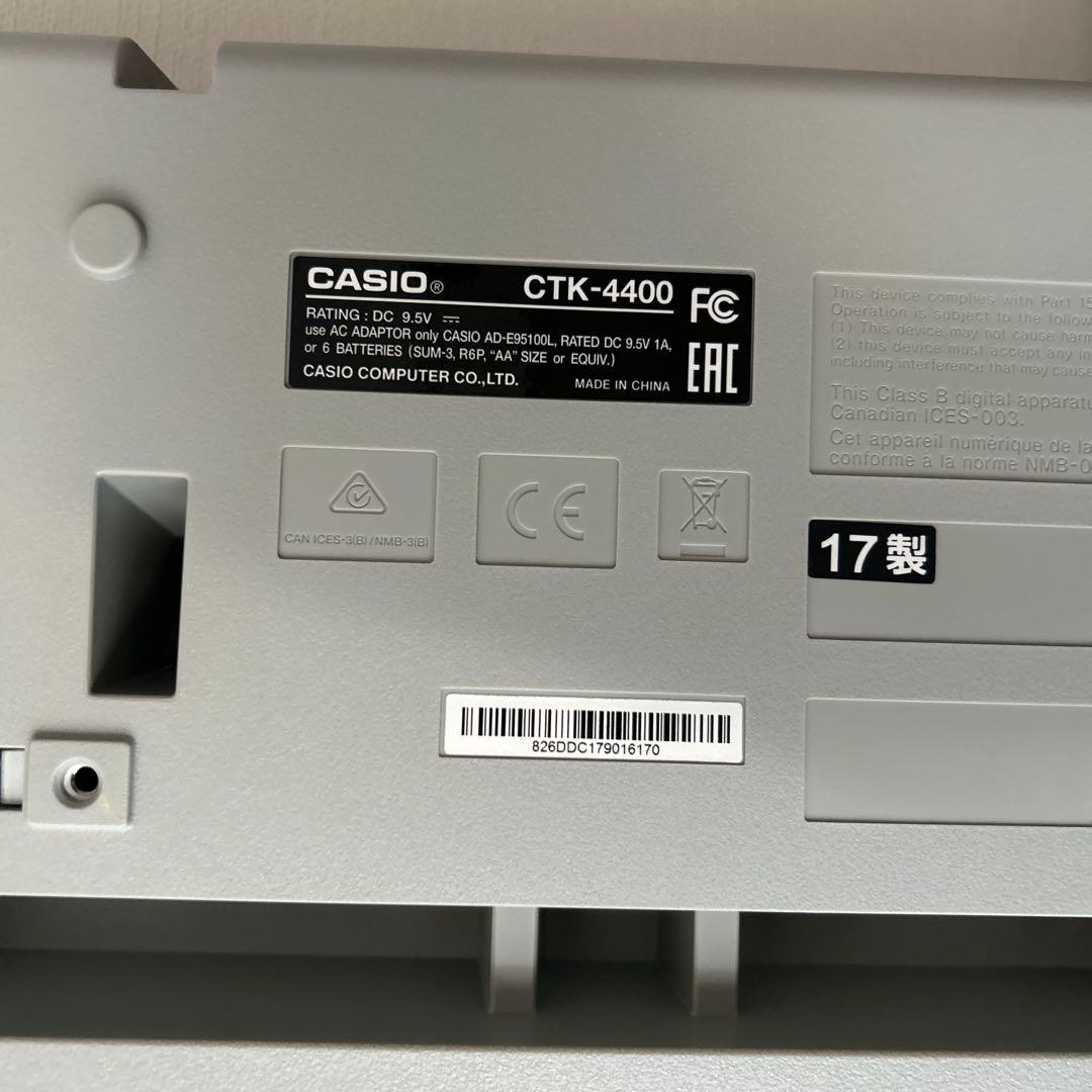 美品 CASIO CTK-4400 61鍵盤電子キーボード　アダプタ無し