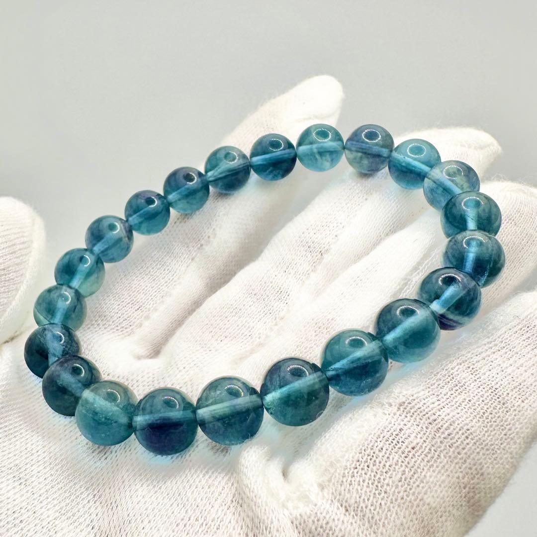 レアカラー！！　ブルーフローライト　ブレスレット①