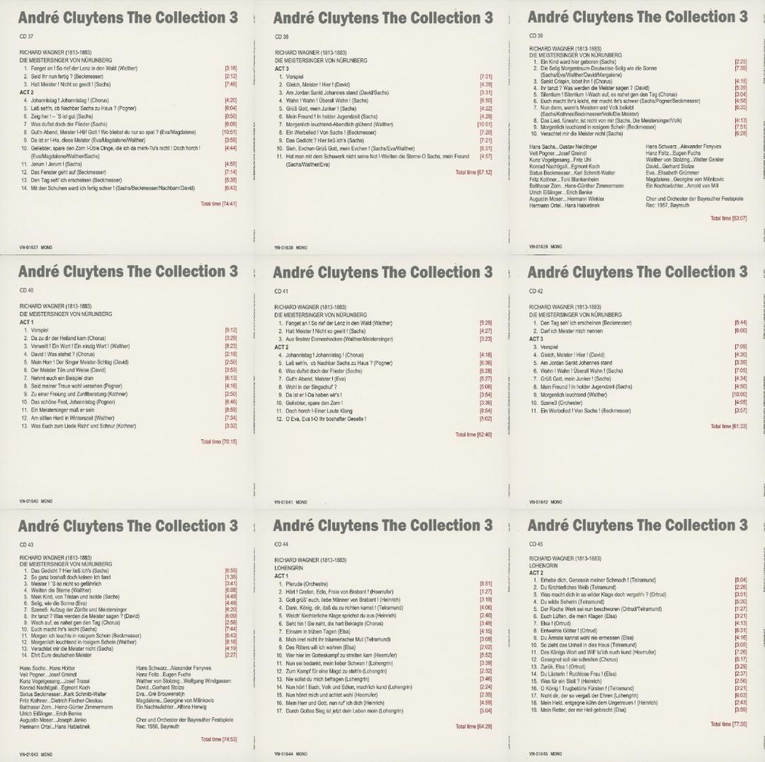 アンドレ・クリュイタンス・コレクション3／1948-64年オペラ録音集 56枚組