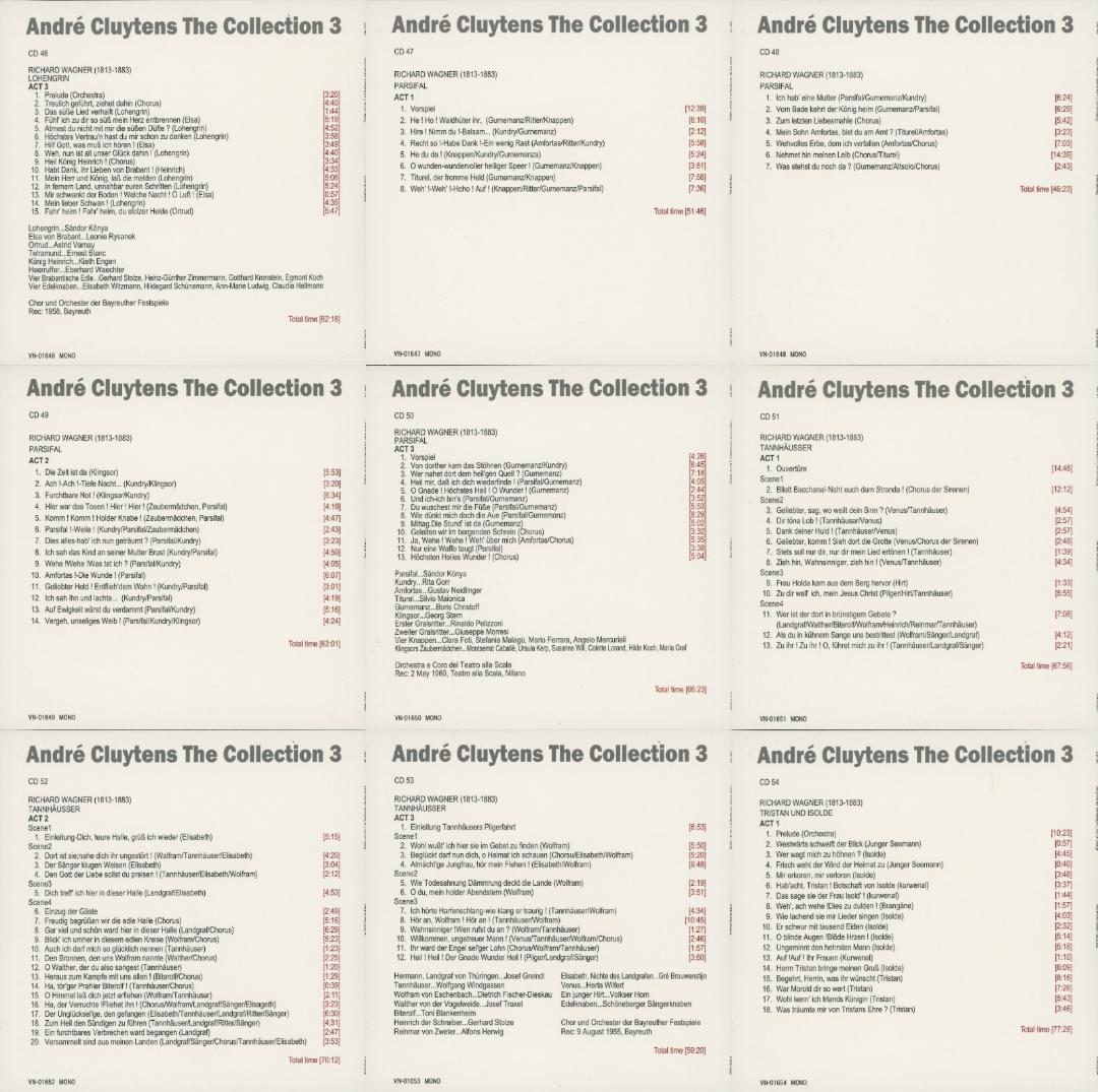 アンドレ・クリュイタンス・コレクション3／1948-64年オペラ録音集 56枚組
